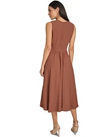 Calvin Klein Women's V-Neck Ruffle-Front Sleeveless Dress