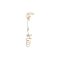 Sohi Women's Foliage Heart Nail Ring