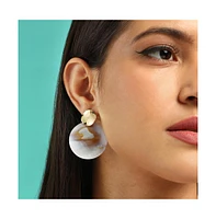 Sohi Women's The Moonstruck Drop Earrings