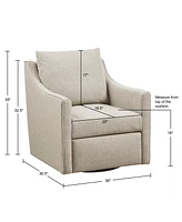 Martha Stewart Collection 30" Wood Christian Wide Swivel Armchair