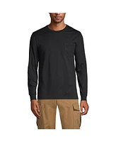 Lands' End Big & Tall Super-t Long Sleeve T-Shirt with Pocket
