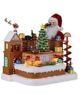 Mr. Christmas 15" Animated Santa's Toy Factory Workshop