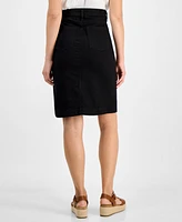 Style & Co Petite Denim Midi Skirt, Exclusively at Macy's