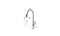 Slickblue High Arc Single Handle Kitchen Faucet with Pull Down Sprayer, Stainless Steel Sink Faucet