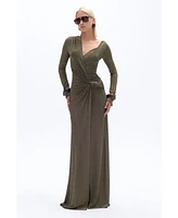 Nocturne Women's Double Breasted Long Dress