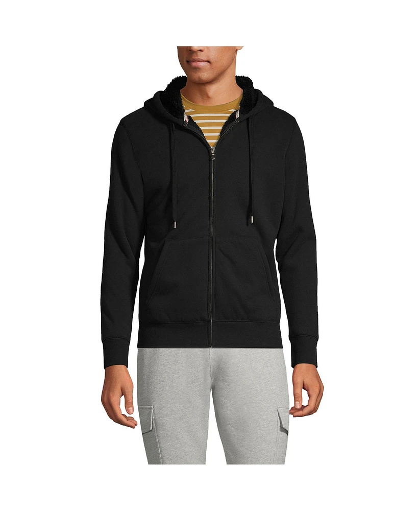 Lands' End Men's Serious Sweats Full Zip High Pile Fleece Hoodie