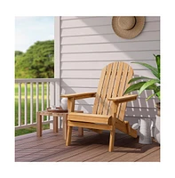 Yaheetech 2-piece Solid Wood Folding Adirondack Lounge