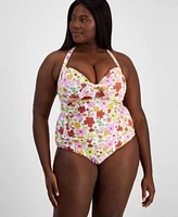 Salt Cove Plus Trendy Plus Size Floral Print Tankini Top Bottoms Created For Macys