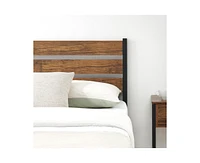 gaomon Full Size Bed Frame with Wooden Headboard and Footboard, Heavy Duty Metal Platform Slats, No Box Spring Needed, Under Bed Storage, Noise-Free,