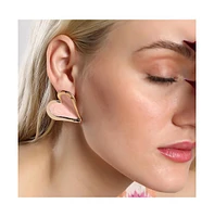 Sohi Women's The Heart-Fold Drop Earrings