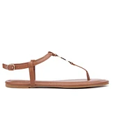 New York & Company Women's Kaia T-Strap Sandal With Metal Hardware