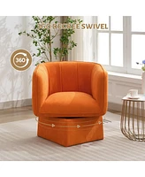 gaomon Swivel Accent Chair, Mid-Century 360° Round Armchair for Bedroom, Living Room, Office & Waiting Room