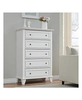 gaomon Chest Of Drawers, 5-Layer Dresser For Bedroom, Living Room, Entryway And Closet, Chest Of Drawers With Metal Handles, Tv Stand, Closet Organize