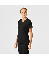 Wink Plus W123 Stylized V-Neck Scrub Top