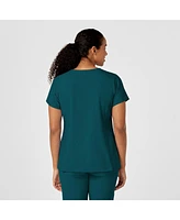 Wink Women's W123 Y-Neck Wrap Scrub Top