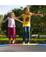 Gymax 8FT Trampoline Replacement Safety Pad Universal Trampoline Cover Multi-color