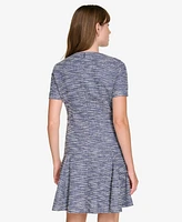 Tommy Hilfiger Women's Metallic Boucle Fit & Flare Dress