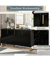 Slickblue Modern Four-Door Sideboard for Stylish Storage and Organization