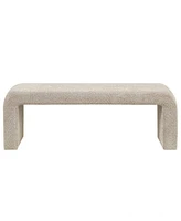 Ink+Ivy Steve 52"W Boucle Waterfall Bench
