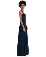 Contoured Wide Strap Sweetheart Maxi Dress