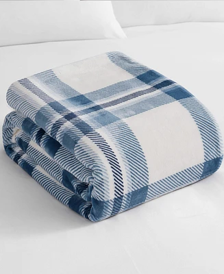 Lucky Brand Plaid Plush Sherpa Throw, 50" x 70"