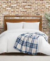 Lucky Brand Plaid Plush Sherpa Throw, 50" x 70"