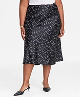 On 34th Trendy Plus Printed A-Line Slip Skirt, Exclusively at Macy's