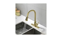 Slickblue Single Handle High Arc Pull-Out Kitchen Faucet Modern Design for Effortless Kitchen Use