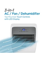 Black & Decker Black+Decker Portable Air Conditioner, 8,150 Btu Sacc/Cec (12,000 Btu Ashrae 128) for Rooms Up To 550 Sq. Ft.