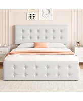 gaomon Full Bed Frame with Headboard and 4 Storage Drawers