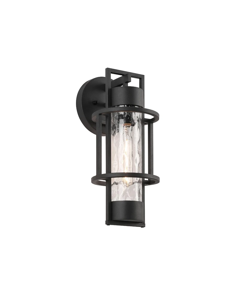 Flynama 1-Light Dusk to Dawn Outdoor Hardwired Wall Lantern Sconce with No Bulbs Included