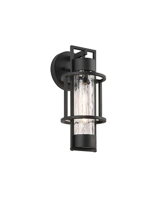 Flynama 1-Light Dusk to Dawn Outdoor Hardwired Wall Lantern Sconce with No Bulbs Included