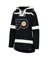 Women's '47 Brand Black Philadelphia Flyers Superior Lacer Pullover Hoodie