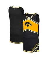 Colosseum Big Girls Black Iowa Hawkeyes Cheerleader Top Skirt Set