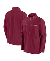 Nike Men's Garnet Florida State Seminoles Sideline Coaches Quarter-Zip Jacket