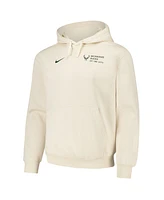 Nike Men's Oatmeal Milwaukee Bucks Courtside Club Pullover Hoodie