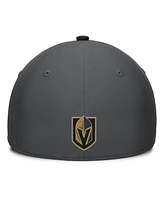 Fanatics Men's Gray Vegas Golden Knights Authentic Pro Rink Team Code Flex Hat