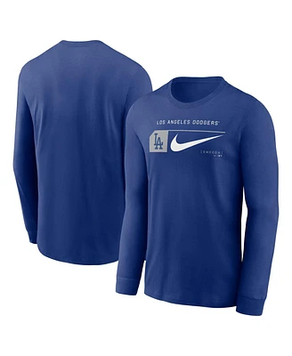 Nike Men's Royal Los Angeles Dodgers Local Logo Swoosh Lockup Long Sleeve T-Shirt