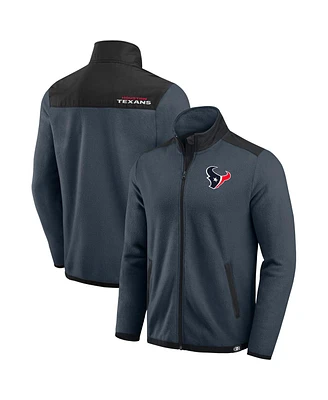 Fanatics Men's Navy Houston Texans Color Block Polar Fleece Full-Zip Jacket