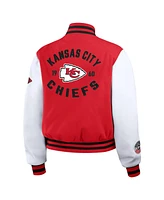 Wear by Erin Andrews Women's Red/White Kansas City Chiefs Varsity Full-Zip Jacket