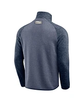 Fanatics Men's Navy Denver Broncos Tonal Quarter-Zip Jacket