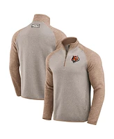 Fanatics Men's Tan Cincinnati Bengals Tonal Quarter-Zip Jacket