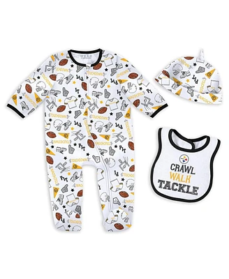 Wear by Erin Andrews Baby Boys and Girls Pittsburgh Steelers Sleep Play Set