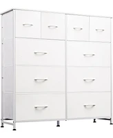 Wlive Fabric Dresser for Bedroom Storage Drawer UnitDresser with 10 Deep Drawers Office College Dorm