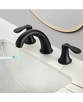 gaomon 2 Pcs Bathroom Sink Faucet 3 Hole with Stainless Steel Pop up Drain and cUPC Hose