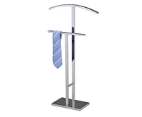 Kings Brand Furniture Dossi Chrome Metal Suit Rack Valet Stand