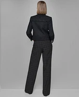 Karl Lagerfeld Paris Women's Bow-Trim Tweed Jacket