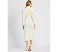 En Saison Women's Sanam Mock-Neck Sweater Maxi Dress