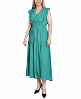 Ny Collection Women's Flutter Sleeve Midi Dress