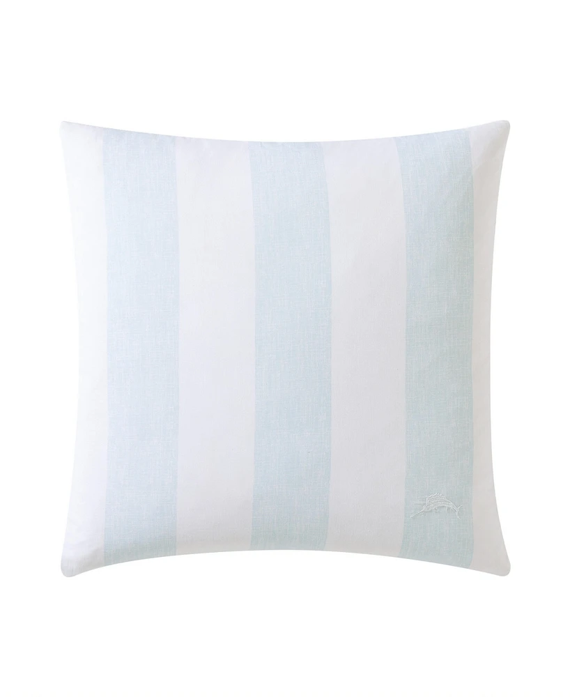 Tommy Bahama Home Awning Stripe Cotton Decorative Pillow, 20" X